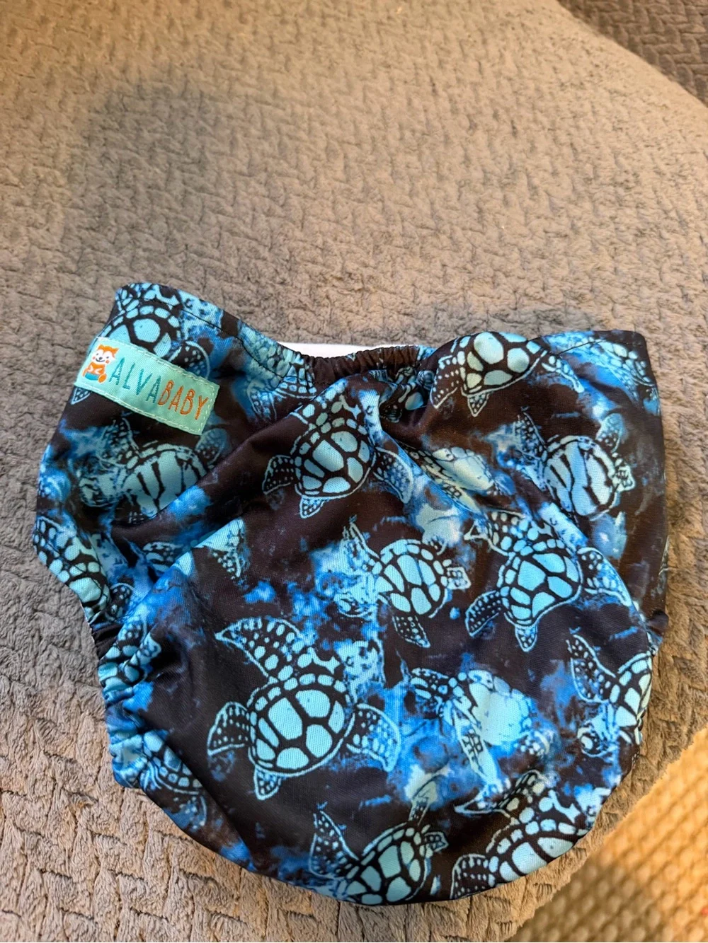 Blue Sea Turtle Print Reusable Cloth Diaper Cover